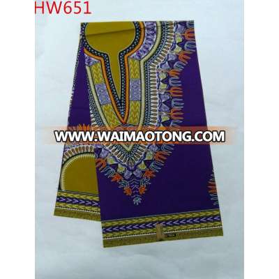 100% cotton African nigeria dashiki fabric super hollandais dutch wax fabric in purple